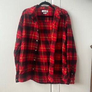 Urban Outfitters mens red flannel shirt